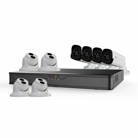 REVO AMERICA Ultra HD 16 Channel 3TB NVR Surveillance System with 8 x 4 Megapixel Cameras RU162T4GB4G-3T